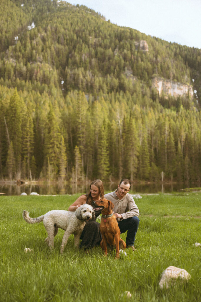 Idaho Engagement Photos tetons vintage mustang